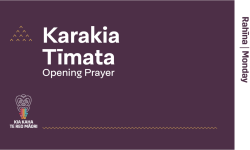 Karakia Tīmata | Opening Prayer Image