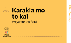 Karakia mot e kai | Prayer for the food Image